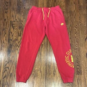 Nike Red & Yellow Athletic Club Men’s Sweatpants